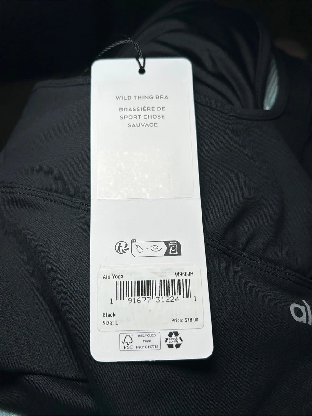 ALO Yoga new removable